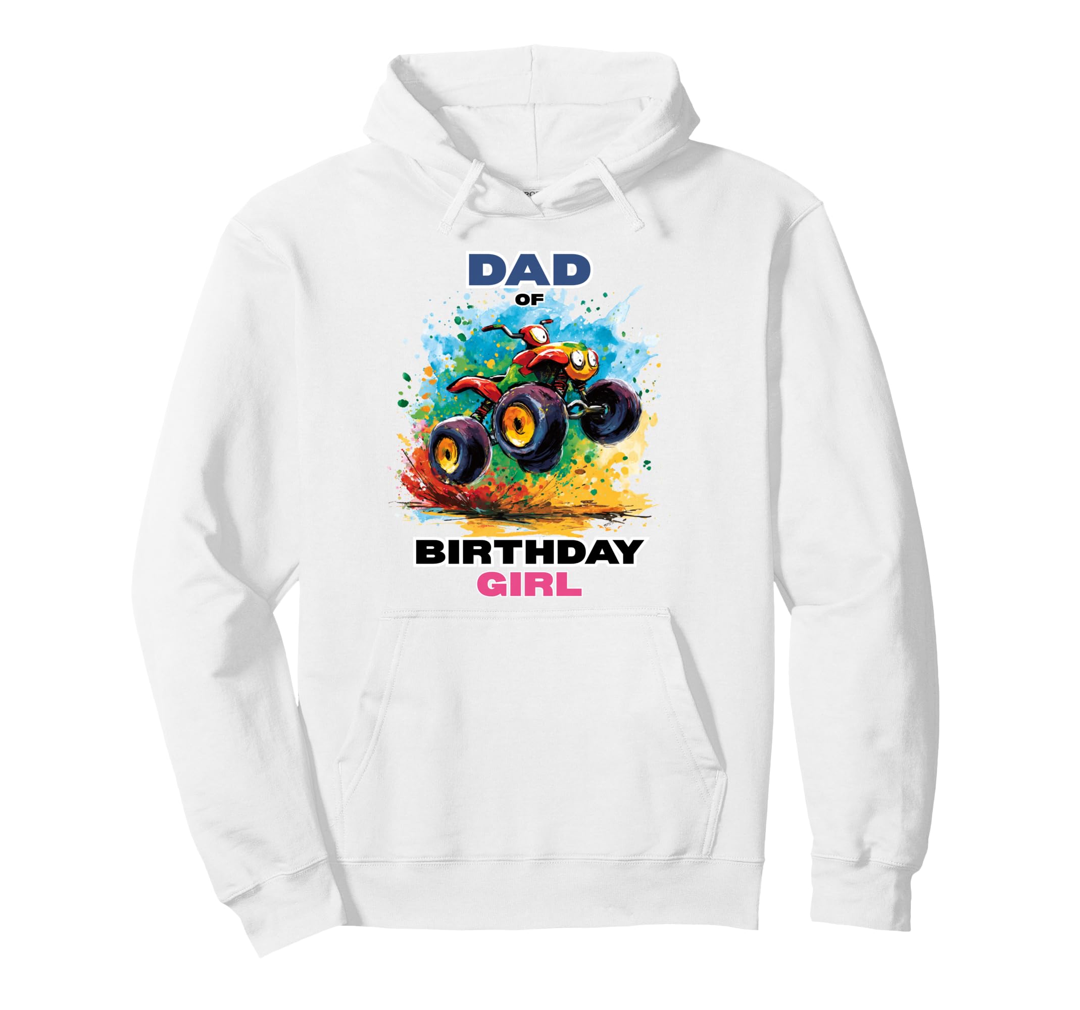 Dad Birthday Atv Four Wheeler Quad Off Hoodie - Minimalist Print Unisex - T-Shirt, Sweatshirt, Hoodie