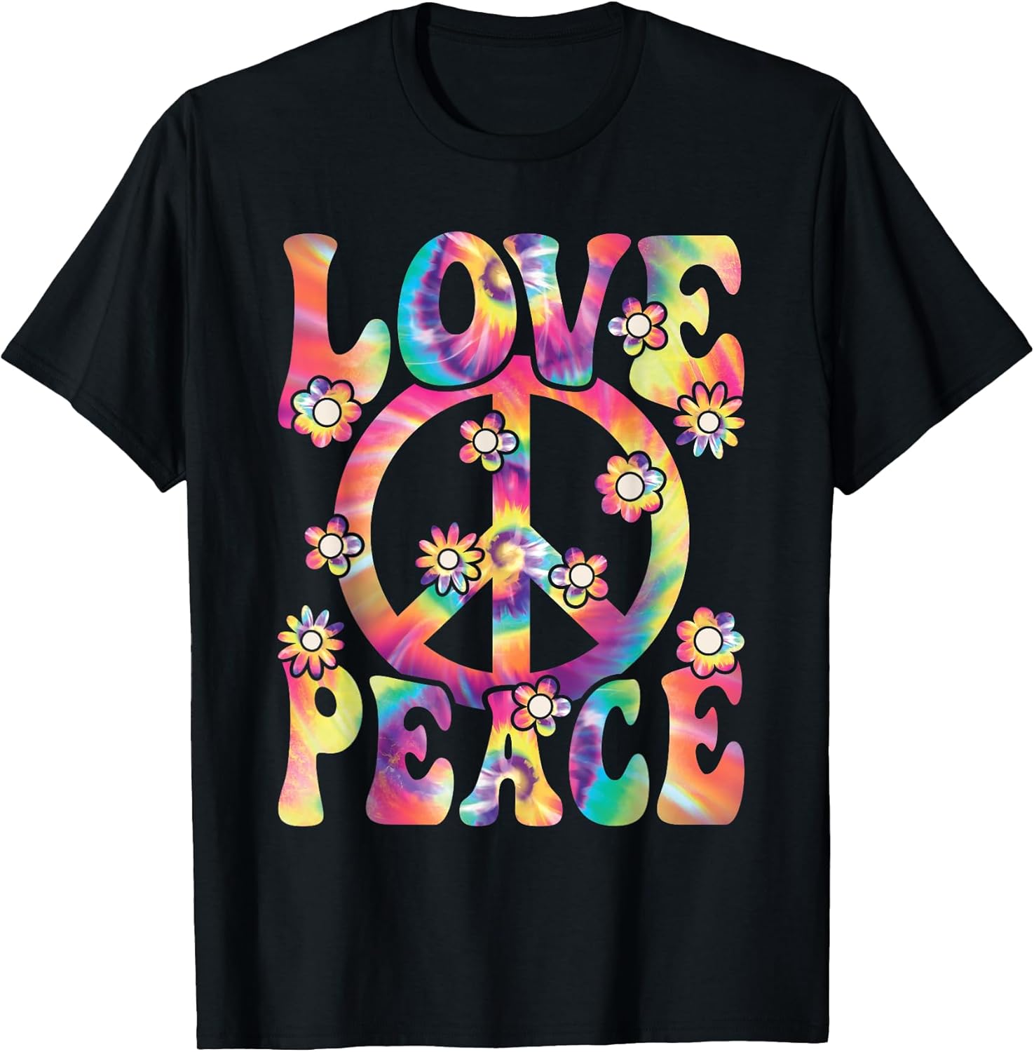 Love Peace Sign 60s 70s Hippie Costume Women Girls - Adult & Kids T-Shirts, Sweatshirts & Hoodies apparel design preview 1