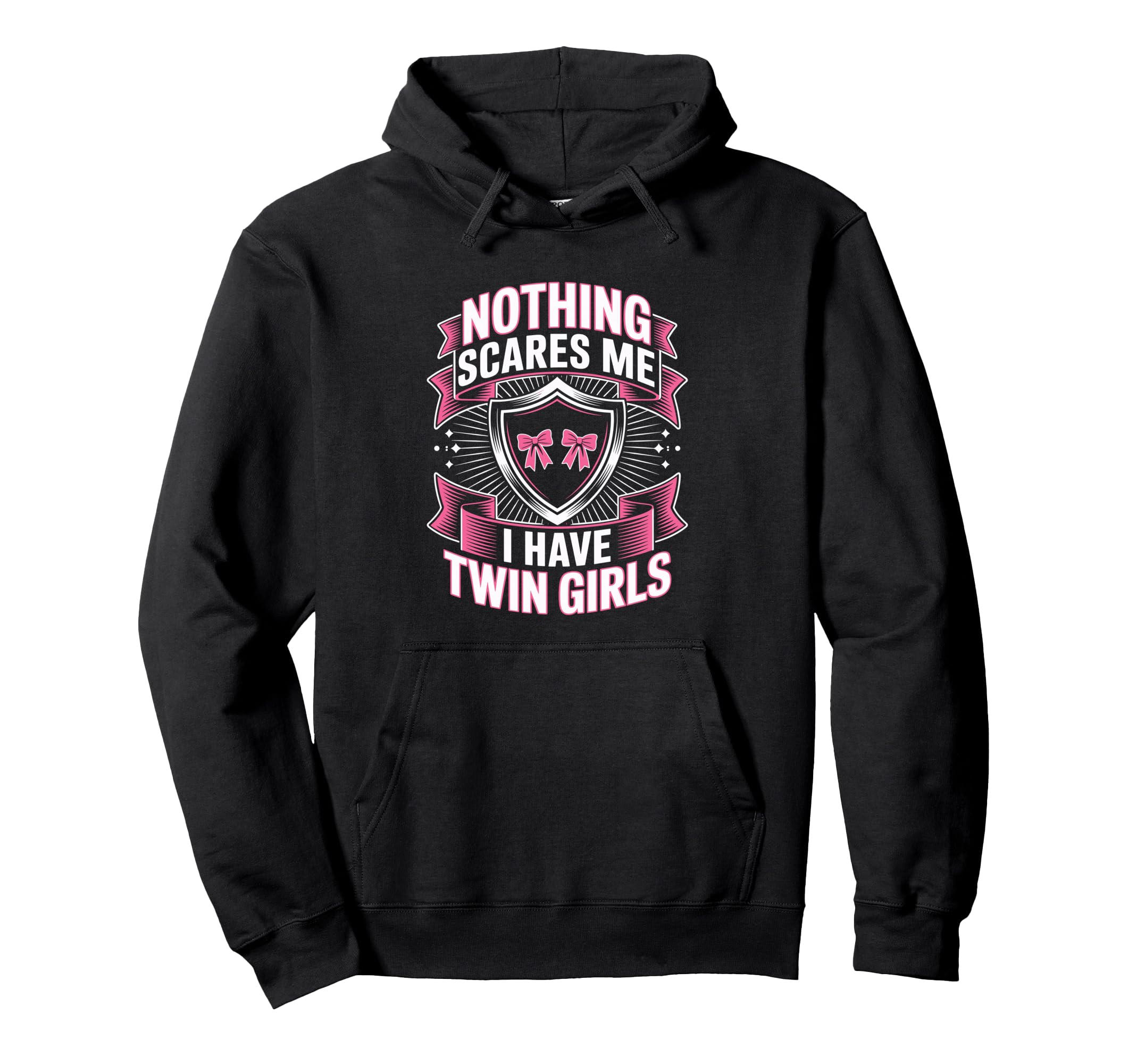 Nothing Scares Me I Have Twin Dad Hoodie - Minimalist Print for Adults - T-Shirt, Sweatshirt, Hoodie