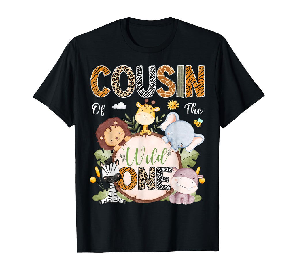 Cousin Wild One 1St Birthday Safari Jungle T-Shirt - Graphic Print Unisex - T-Shirt, Sweatshirt, Hoodie