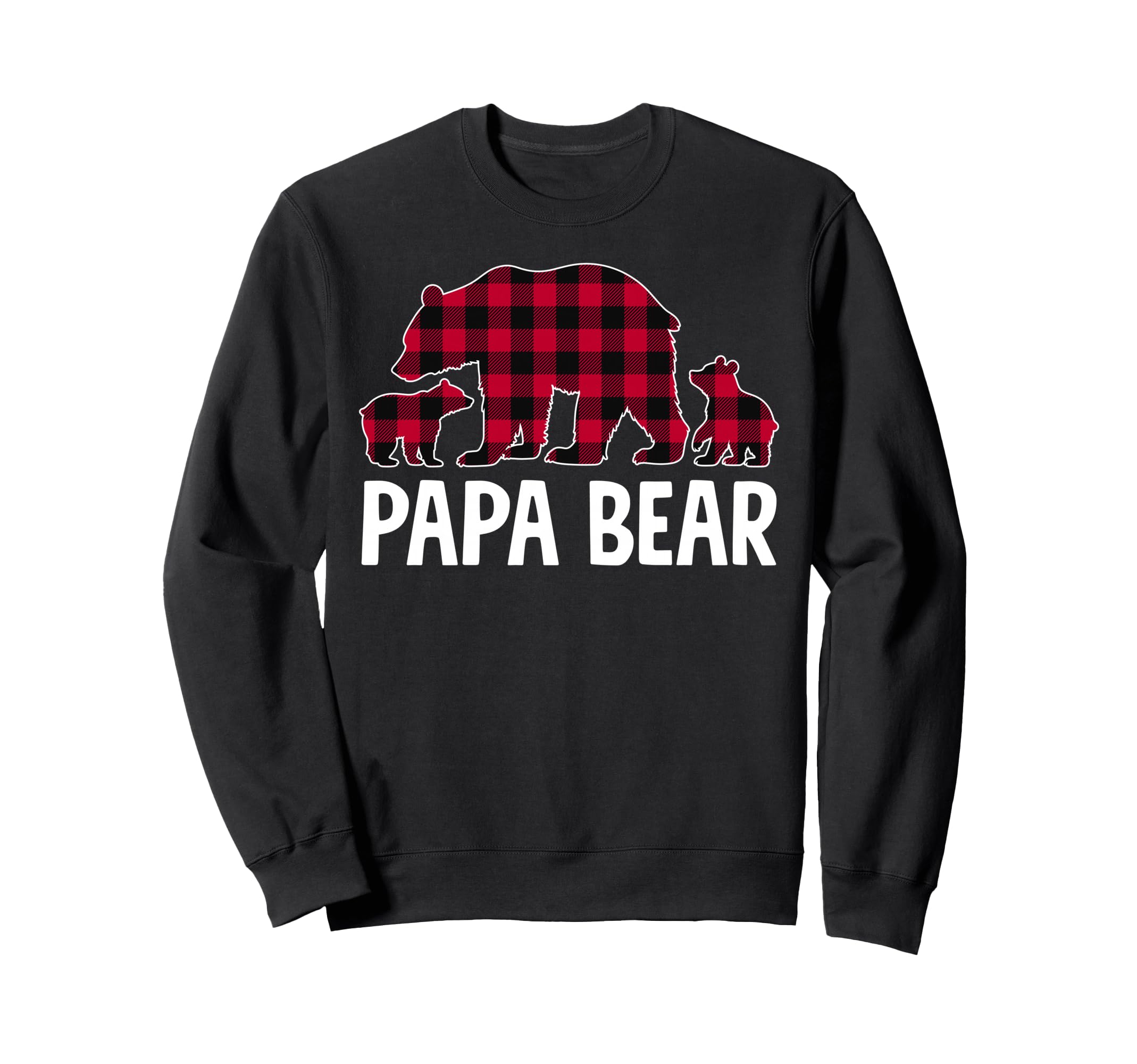 Red Buffalo Plaid Papa Bear 2 Sweatshirt - Casual Everyday Wear Men Women - T-Shirt, Sweatshirt, Hoodie