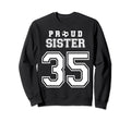 Number 35 Custom Proud Soccer Futbol Sweatshirt - Novelty Apparel Unisex - T-Shirt, Sweatshirt, Hoodie