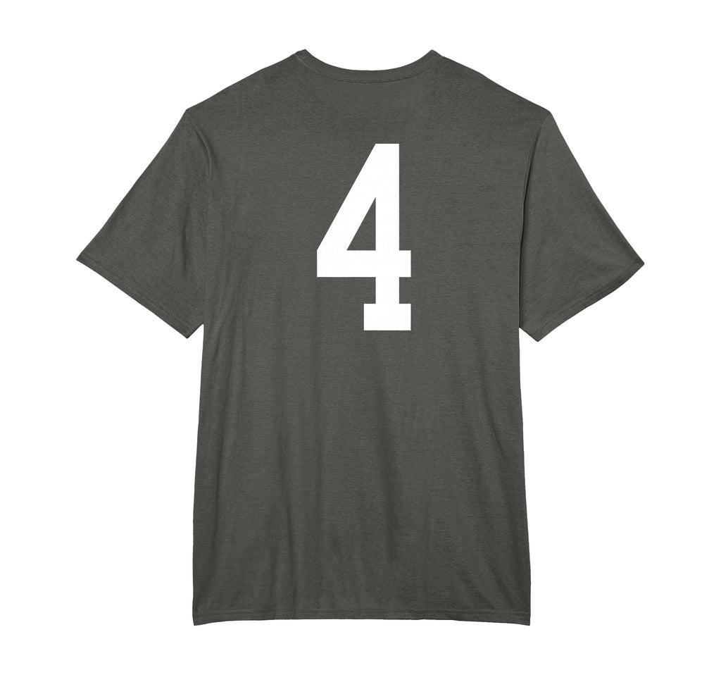 Number 4 Back Soccer Training T-Shirt - Custom Art Print Men Women - T-Shirt, Sweatshirt, Hoodie