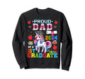 Proud Dad 2024 Graduate Unicorn Sweatshirt - Casual Everyday Wear Unisex - T-Shirt, Sweatshirt, Hoodie