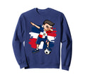 Dabbing Soccer Dominican Republic Sweatshirt - Graphic Print Men Women - T-Shirt, Sweatshirt, Hoodie