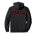 Coach Sports Trainer Black Red Back Hoodie - Streetwear Style Unisex - T-Shirt, Sweatshirt, Hoodie