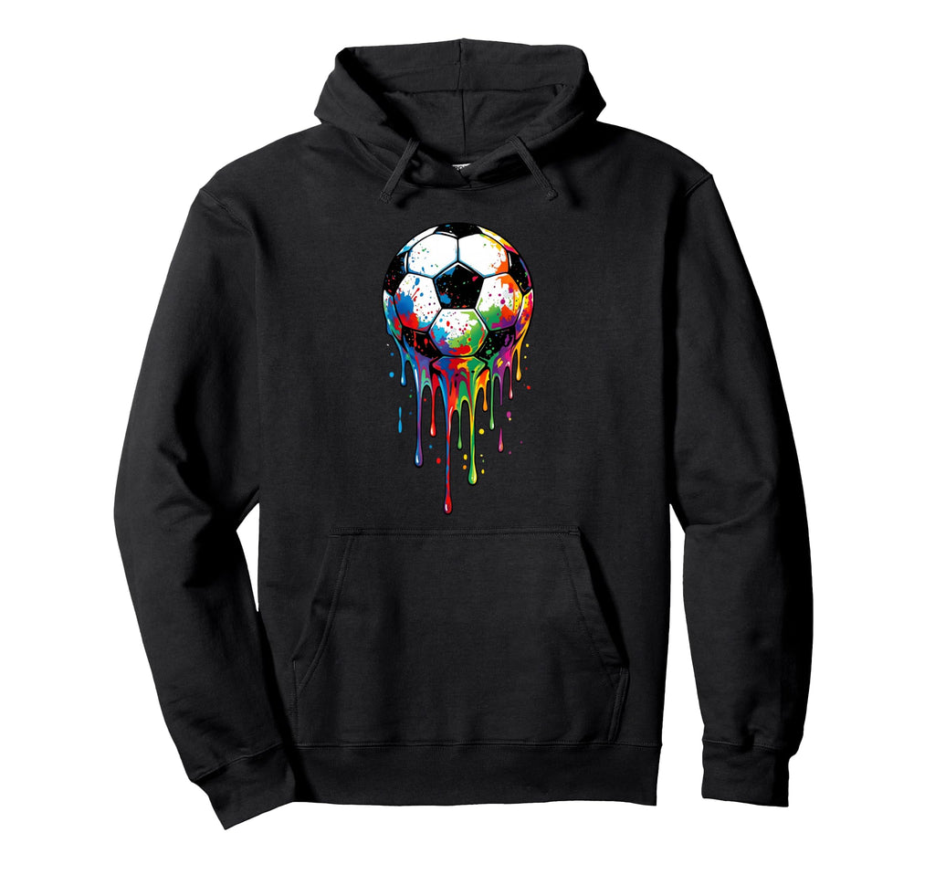 Dripping Soccer Drip Ice Cream Drip Hoodie - Graphic Print for Adults - T-Shirt, Sweatshirt, Hoodie