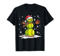Softball Snowman Softball Player Santa T-Shirt - Aesthetic Graphic Unisex - T-Shirt, Sweatshirt, Hoodie
