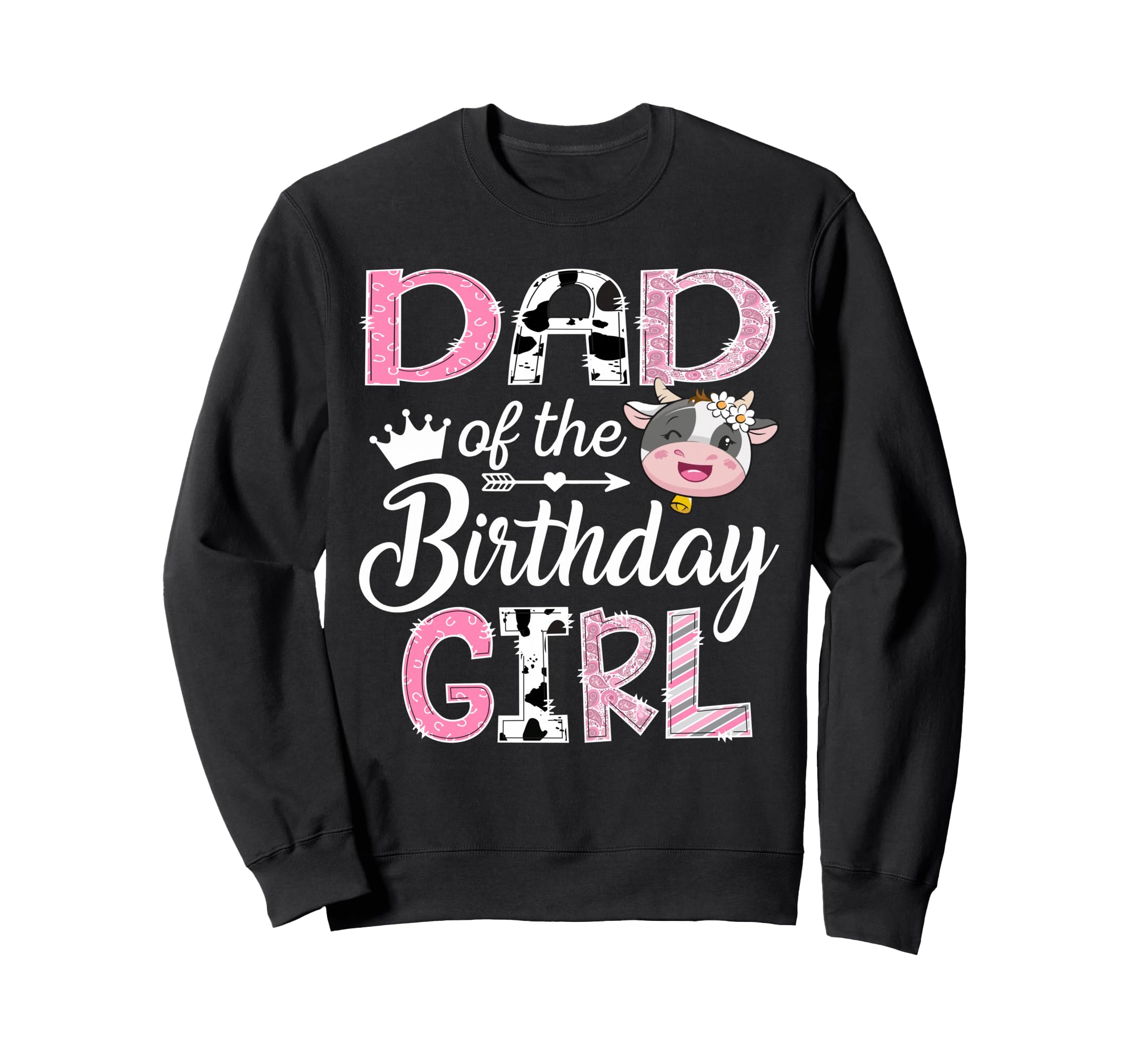 Dad Birthday Farm Cow 1St Birthday Sweatshirt - Minimalist Print Men Women - T-Shirt, Sweatshirt, Hoodie