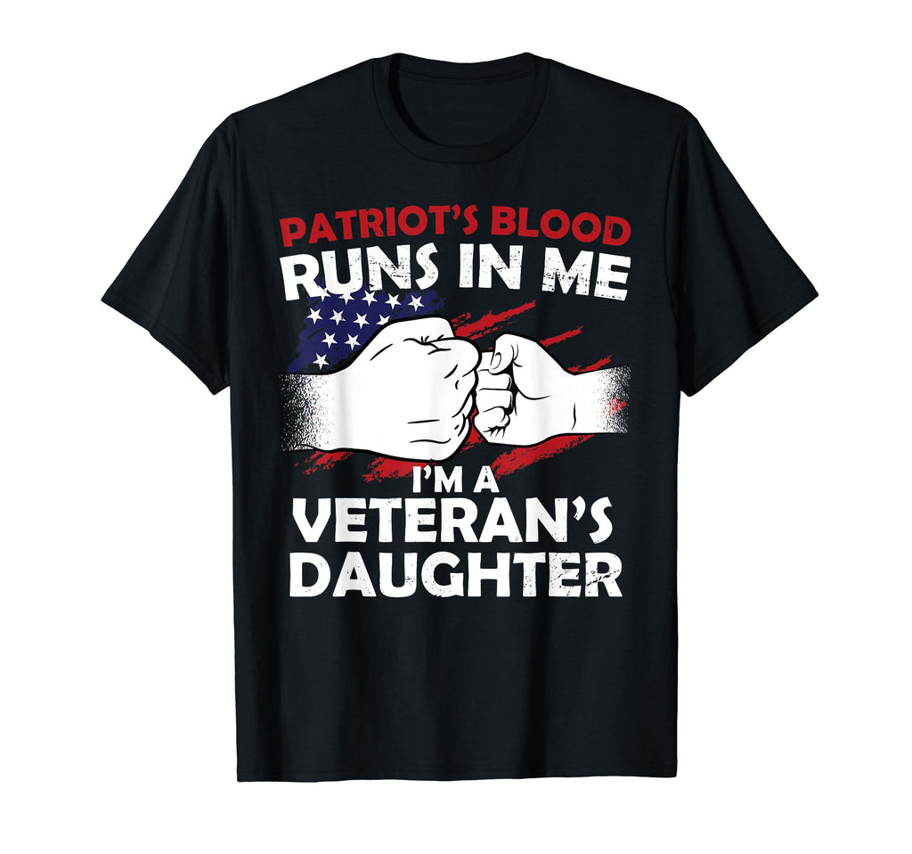 Patriots Blood Runs Me Veterans Day T-Shirt - Novelty Apparel Unisex - T-Shirt, Sweatshirt, Hoodie