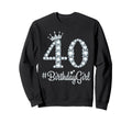 40 Birthdaygirl 40 Years Old Sweatshirt - Custom Art Print for Adults - T-Shirt, Sweatshirt, Hoodie