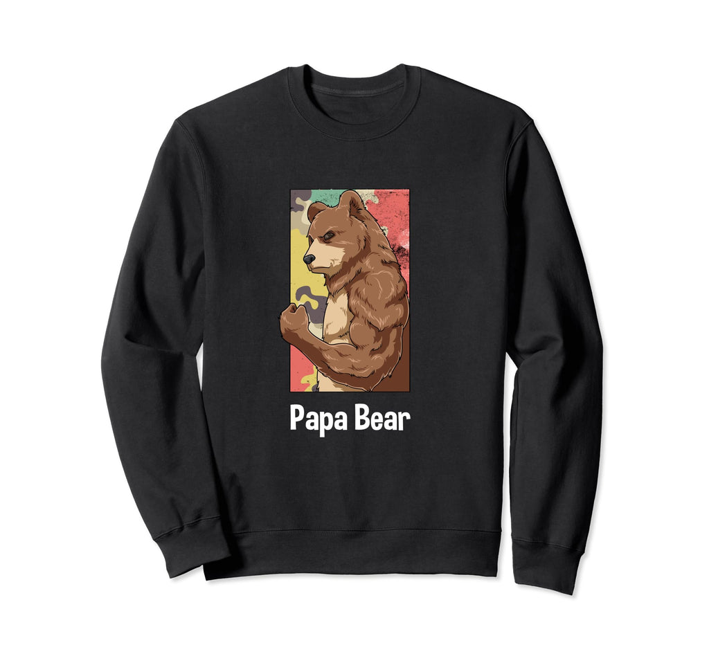 Papabear Father Son Daughter Partner Sweatshirt - Unique Graphic Unisex - T-Shirt, Sweatshirt, Hoodie