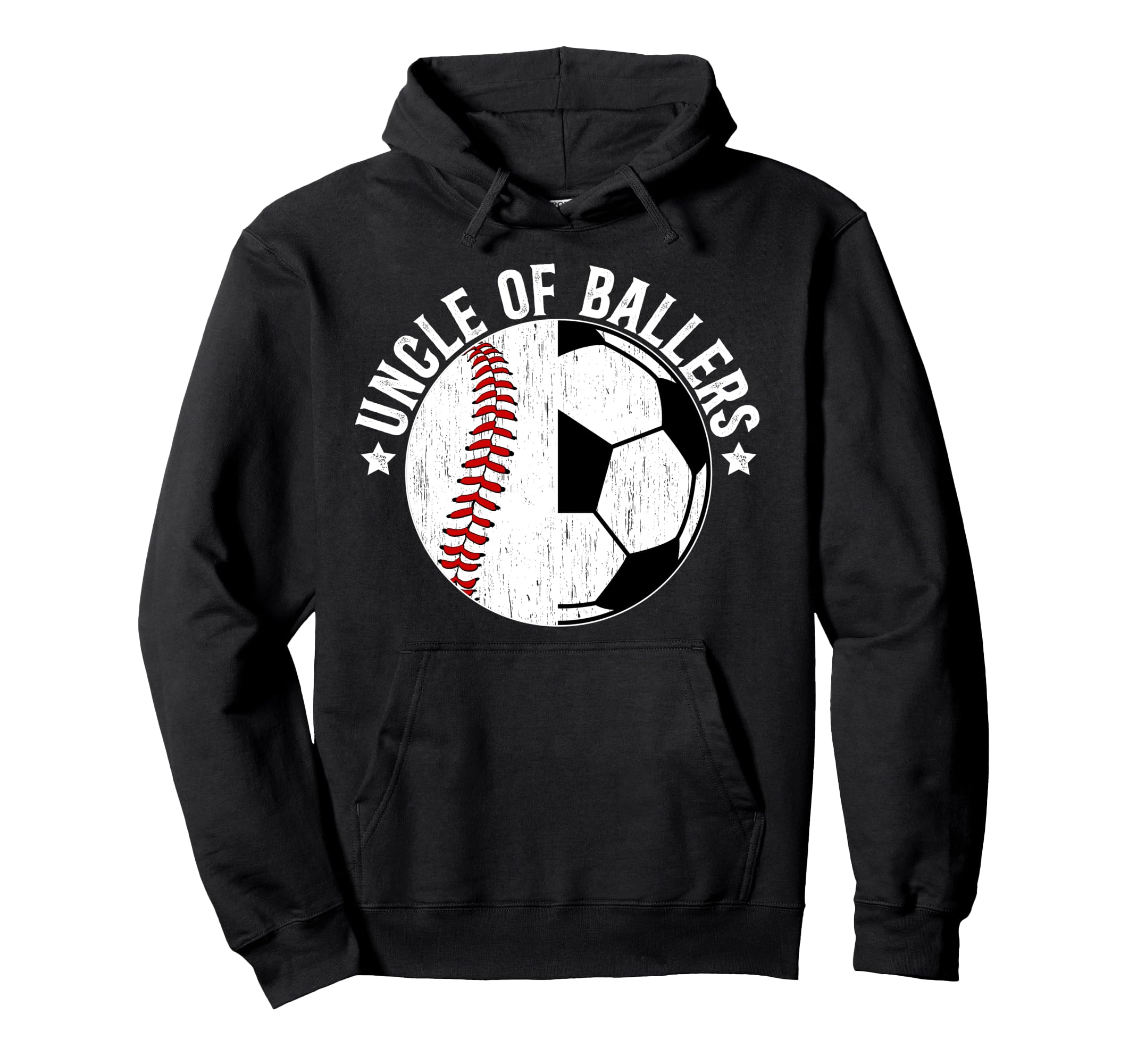 Uncle Ballers Baseball Soccer Uncle Hoodie - Unique Graphic Unisex - T-Shirt, Sweatshirt, Hoodie
