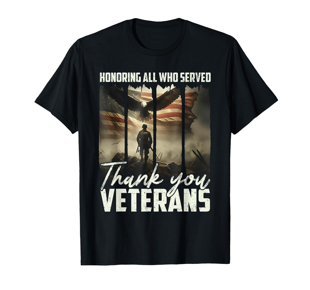 Honoring All Who Served Thank You T-Shirt - Unique Graphic Men Women - T-Shirt, Sweatshirt, Hoodie