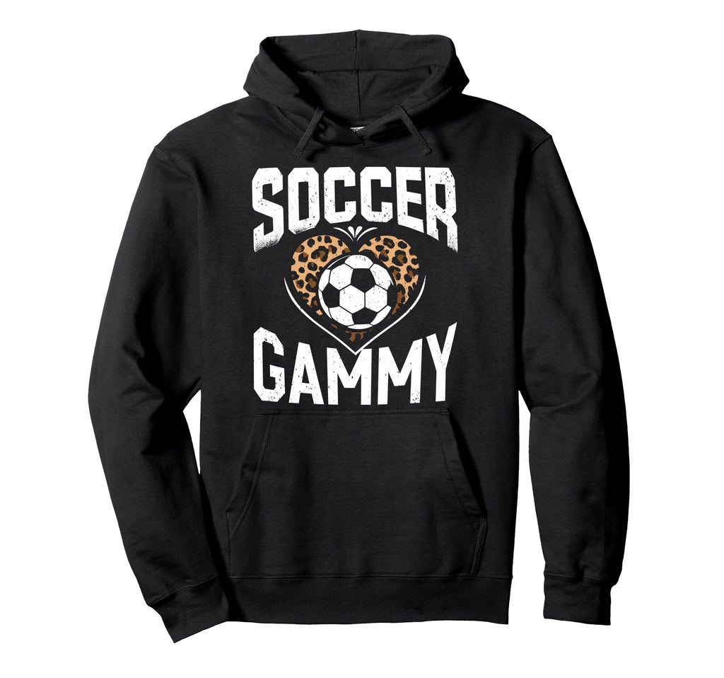 Soccer Gammy Leopard Heart Hoodie - Novelty Apparel for Adults - T-Shirt, Sweatshirt, Hoodie