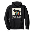 Proud Autism Dad Papa Bear Autistic Hoodie - Minimalist Print Men Women - T-Shirt, Sweatshirt, Hoodie