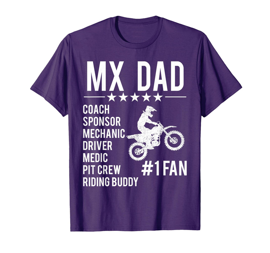 Funny Motocross Mx Dad 1 Fan Dirt Bike T-Shirt - Unique Graphic Unisex - T-Shirt, Sweatshirt, Hoodie
