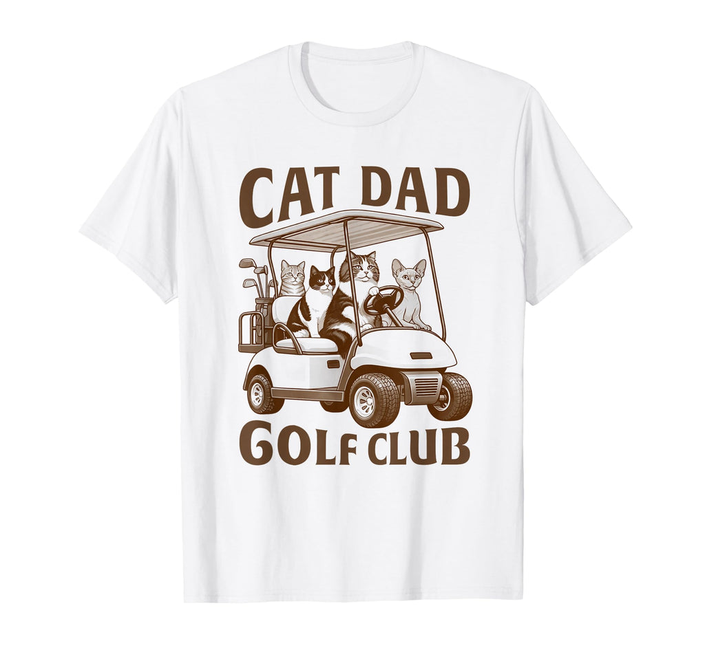 Cat Dad Golf Club Golfing Golfer T-Shirt - Custom Art Print for Adults - T-Shirt, Sweatshirt, Hoodie