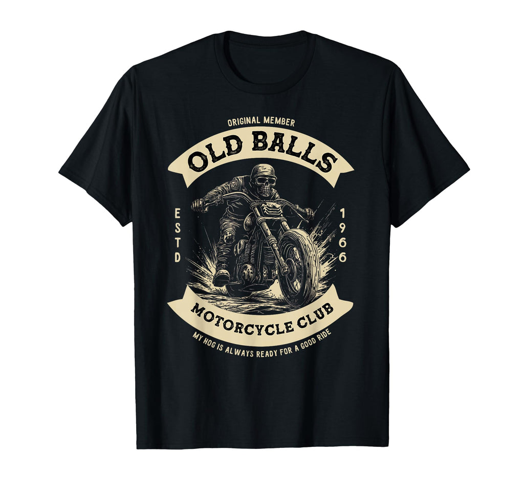 Funny 60Th Birthday Motorcycle Biker T-Shirt - Minimalist Print for Adults - T-Shirt, Sweatshirt, Hoodie
