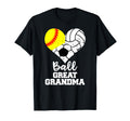 Ball Great Grandma Heart Softball T-Shirt - Unique Graphic Men Women - T-Shirt, Sweatshirt, Hoodie
