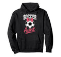 Soccer Aunt Heart Sport Lover Auntie Hoodie - Minimalist Print for Adults - T-Shirt, Sweatshirt, Hoodie