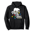 Papa Bear Puzzle Autism Awareness Father Hoodie - Graphic Print Unisex - T-Shirt, Sweatshirt, Hoodie