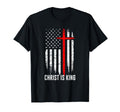 Christ Is King Christian Us Flag T-Shirt - Custom Art Print Unisex - T-Shirt, Sweatshirt, Hoodie