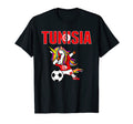 Dabbing Unicorn Tunisia Soccer Fans T-Shirt - Streetwear Style Unisex - T-Shirt, Sweatshirt, Hoodie