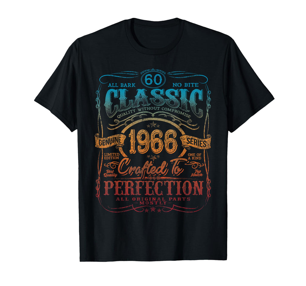 1966 60 Year Old 60Th Birthday T-Shirt - Aesthetic Graphic Unisex - T-Shirt, Sweatshirt, Hoodie