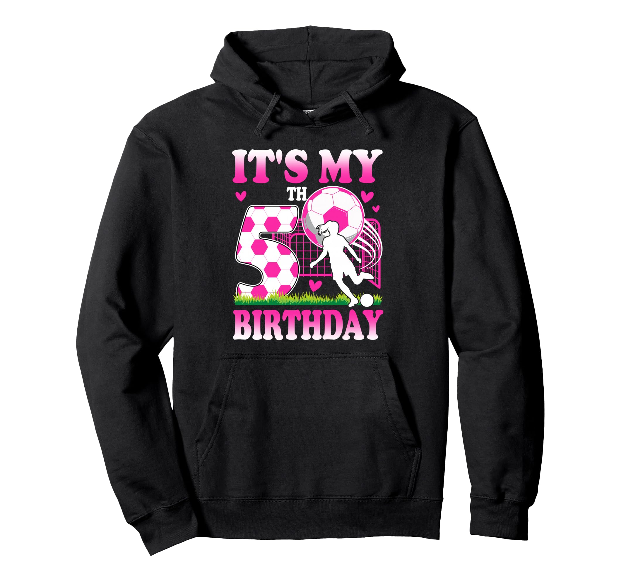 5 Year Old Birthday Soccer Themed Party Hoodie - Custom Art Print Unisex - T-Shirt, Sweatshirt, Hoodie