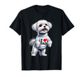 Maltese Dad I Love Dad Maltese Lover T-Shirt - Novelty Apparel Unisex - T-Shirt, Sweatshirt, Hoodie