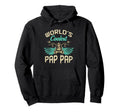 Worlds Coolest Pap Pap Motorcycle Hoodie - Unique Graphic Men Women - T-Shirt, Sweatshirt, Hoodie
