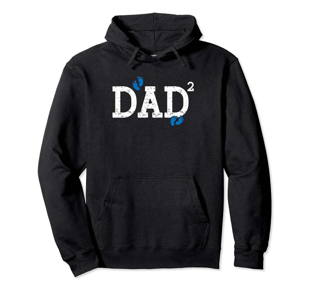 Dad Twins Father Two Twin Dad Squared Hoodie - Fun Novelty Design Unisex - T-Shirt, Sweatshirt, Hoodie