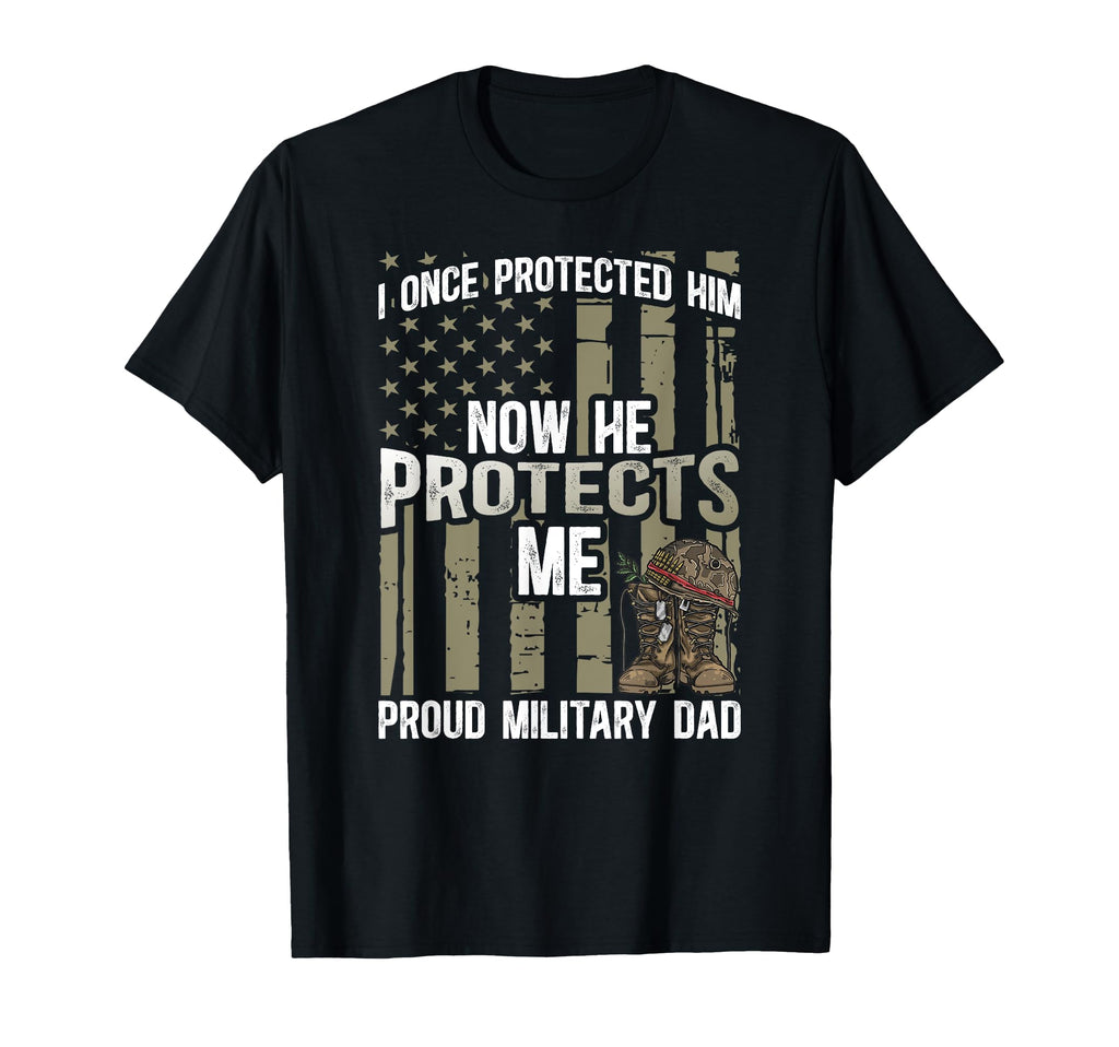 Proud Military Dad American Flag T-Shirt - Aesthetic Graphic Men Women - T-Shirt, Sweatshirt, Hoodie