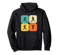 Distressed Soccer Player Silhouettes Hoodie - Minimalist Print Men Women - T-Shirt, Sweatshirt, Hoodie