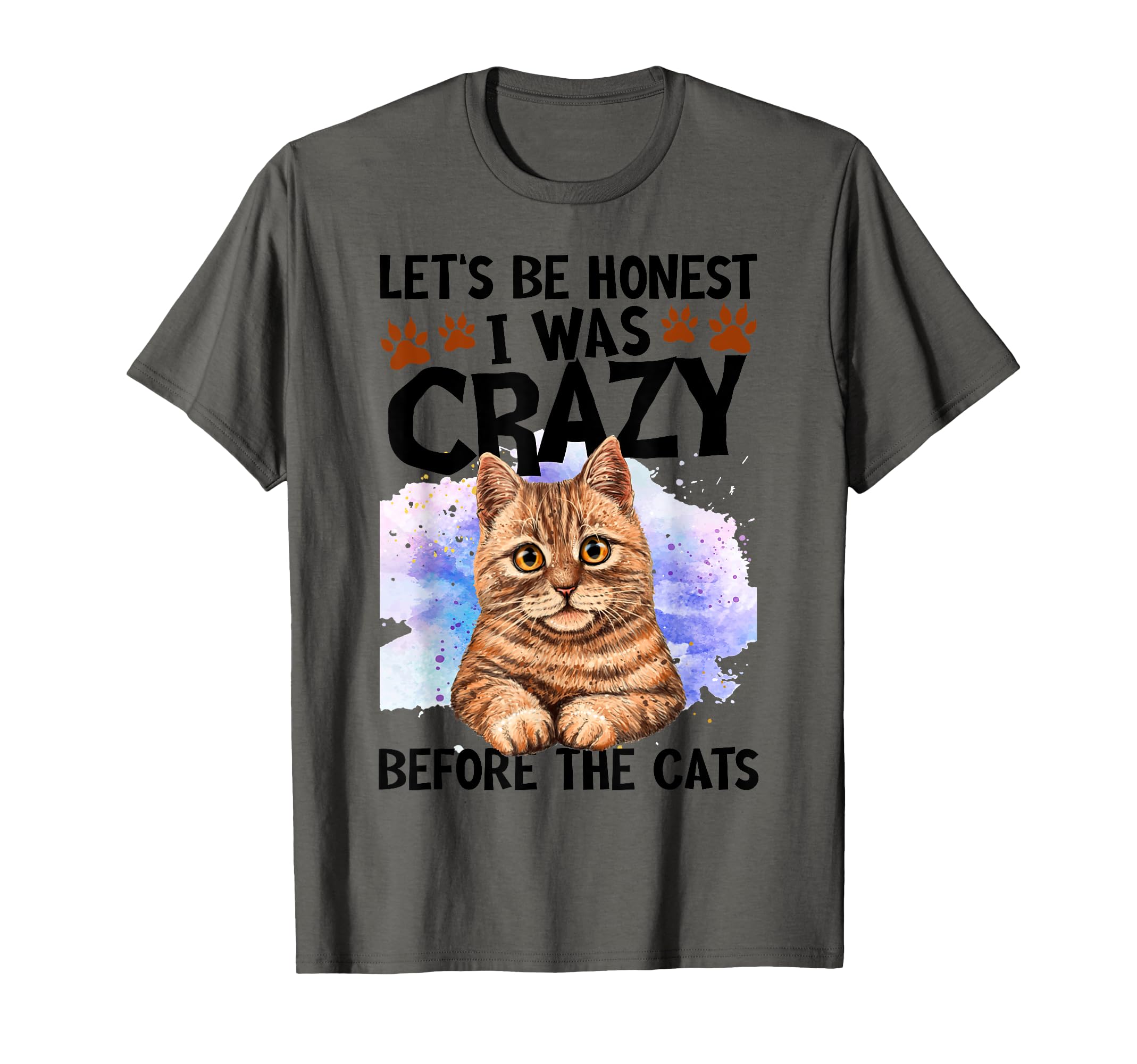 Lets Be Honest I Was Crazy Before Cats T-Shirt - Fun Novelty Design Unisex - T-Shirt, Sweatshirt, Hoodie