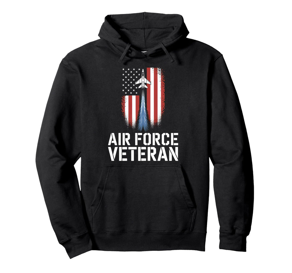 Air Force Veteran Us American Flag Dad Hoodie - Novelty Apparel Unisex - T-Shirt, Sweatshirt, Hoodie