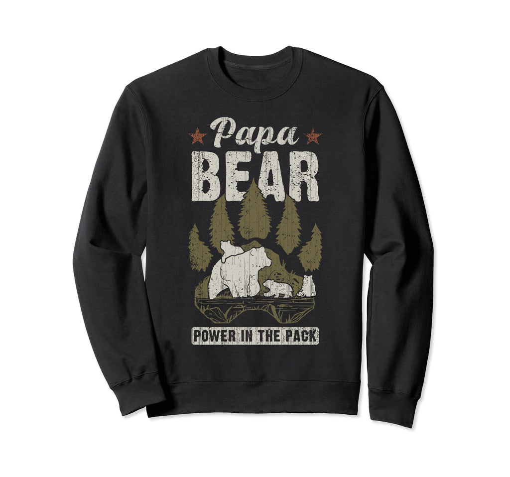 Papa Bear 3 Cub 3 Children Dad Grandpa Sweatshirt - Unique Graphic Unisex - T-Shirt, Sweatshirt, Hoodie