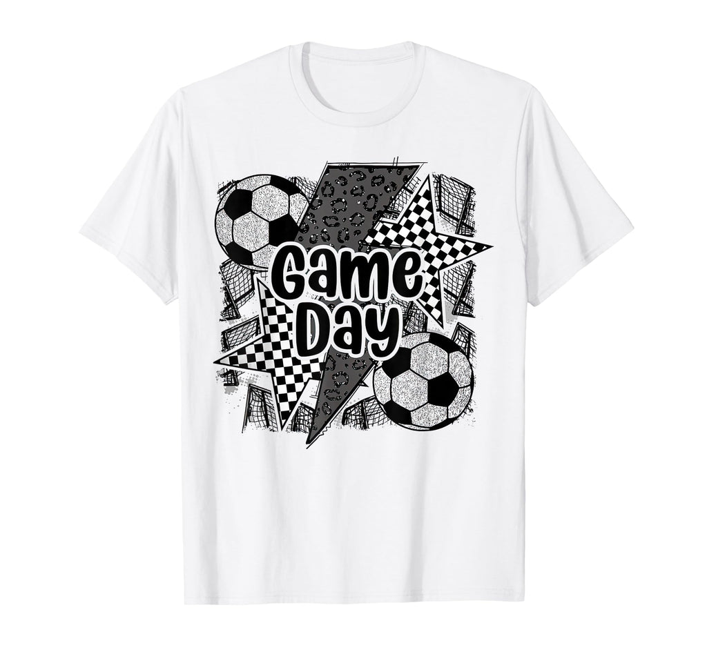 Coquette Soccer Mama Leopard Game Day T-Shirt - Graphic Print Unisex - T-Shirt, Sweatshirt, Hoodie