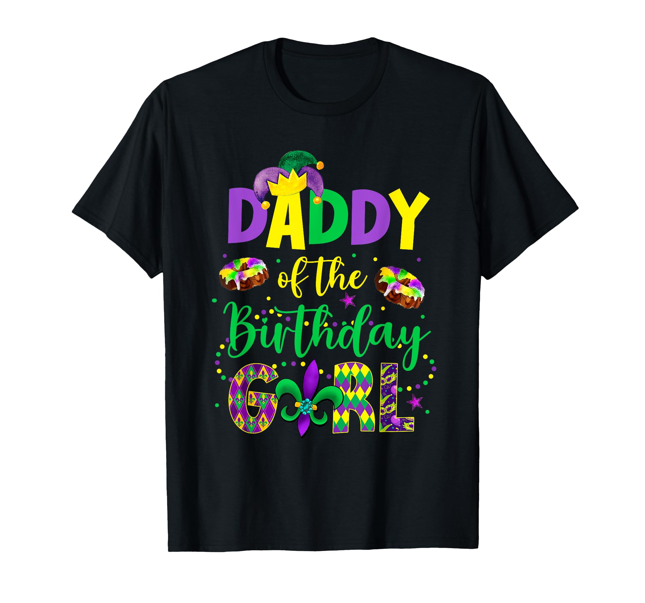 Daddy Birthday Mardi Gras Daddy Papa T-Shirt - Minimalist Print Men Women - T-Shirt, Sweatshirt, Hoodie