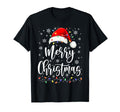 Merry Lights Red Santa Hat Family T-Shirt - Casual Everyday Wear Unisex - T-Shirt, Sweatshirt, Hoodie