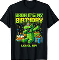 Bruh Its My Birthday Level Up Pixel Gamer Boys - Adult & Kids T-Shirts, Sweatshirts & Hoodies apparel design preview 1