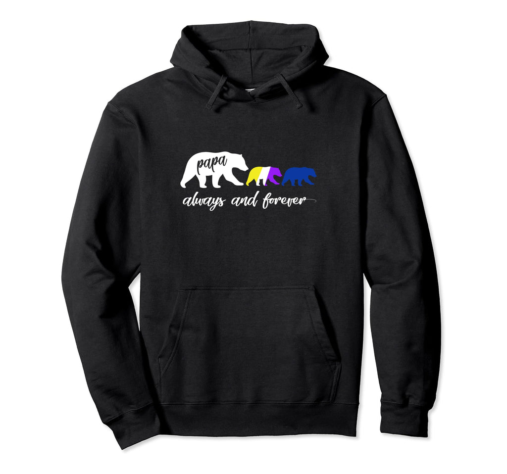 Lgbtq Papa Bear Nonbinary Enby Cisgender Hoodie - Novelty Apparel Unisex - T-Shirt, Sweatshirt, Hoodie