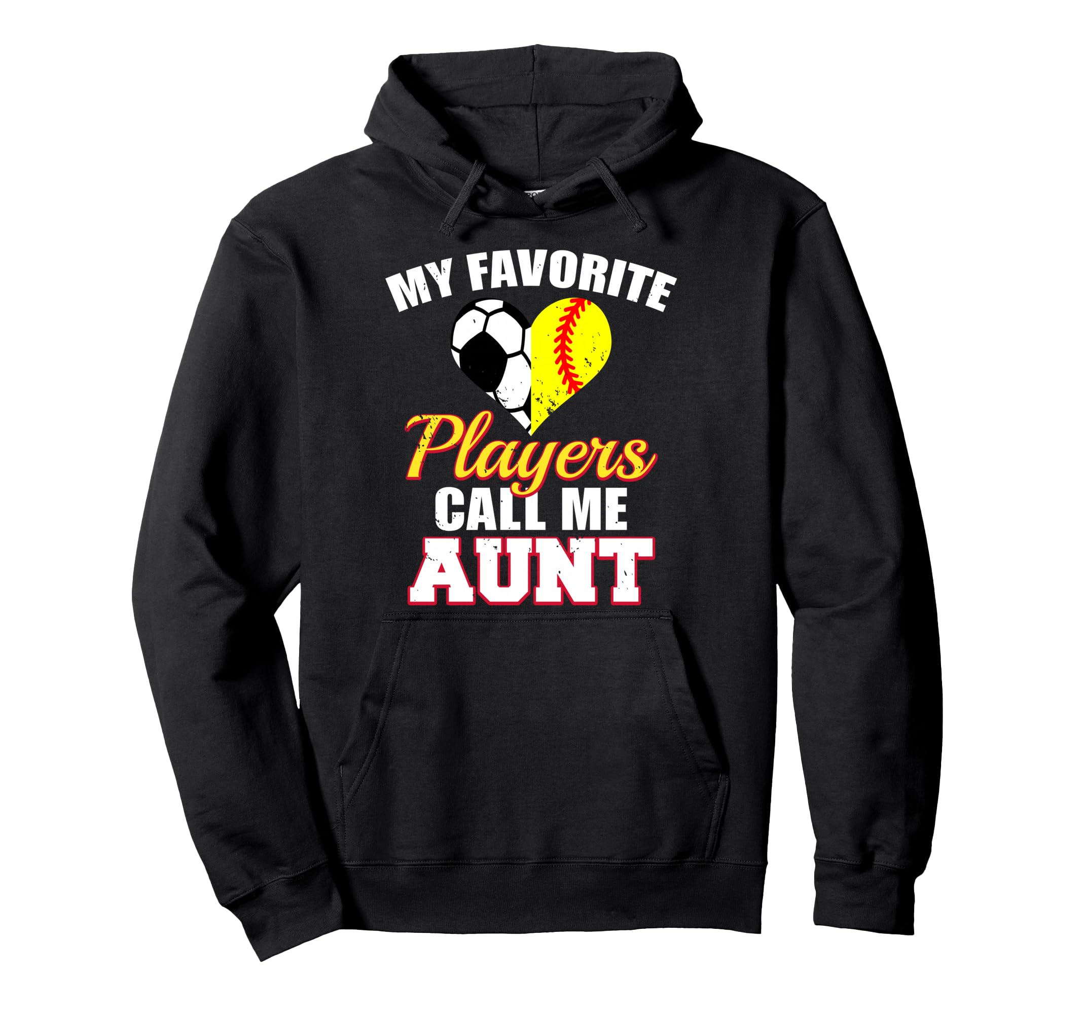 My Favorite Players Call Me Aunt Funny Hoodie - Minimalist Print Men Women - T-Shirt, Sweatshirt, Hoodie