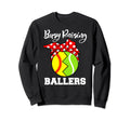 Busy Raising Ballers Funny Softball Sweatshirt - Graphic Print for Adults - T-Shirt, Sweatshirt, Hoodie