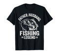 Father Husband Fishing Legend Bass T-Shirt - Graphic Print Men Women - T-Shirt, Sweatshirt, Hoodie