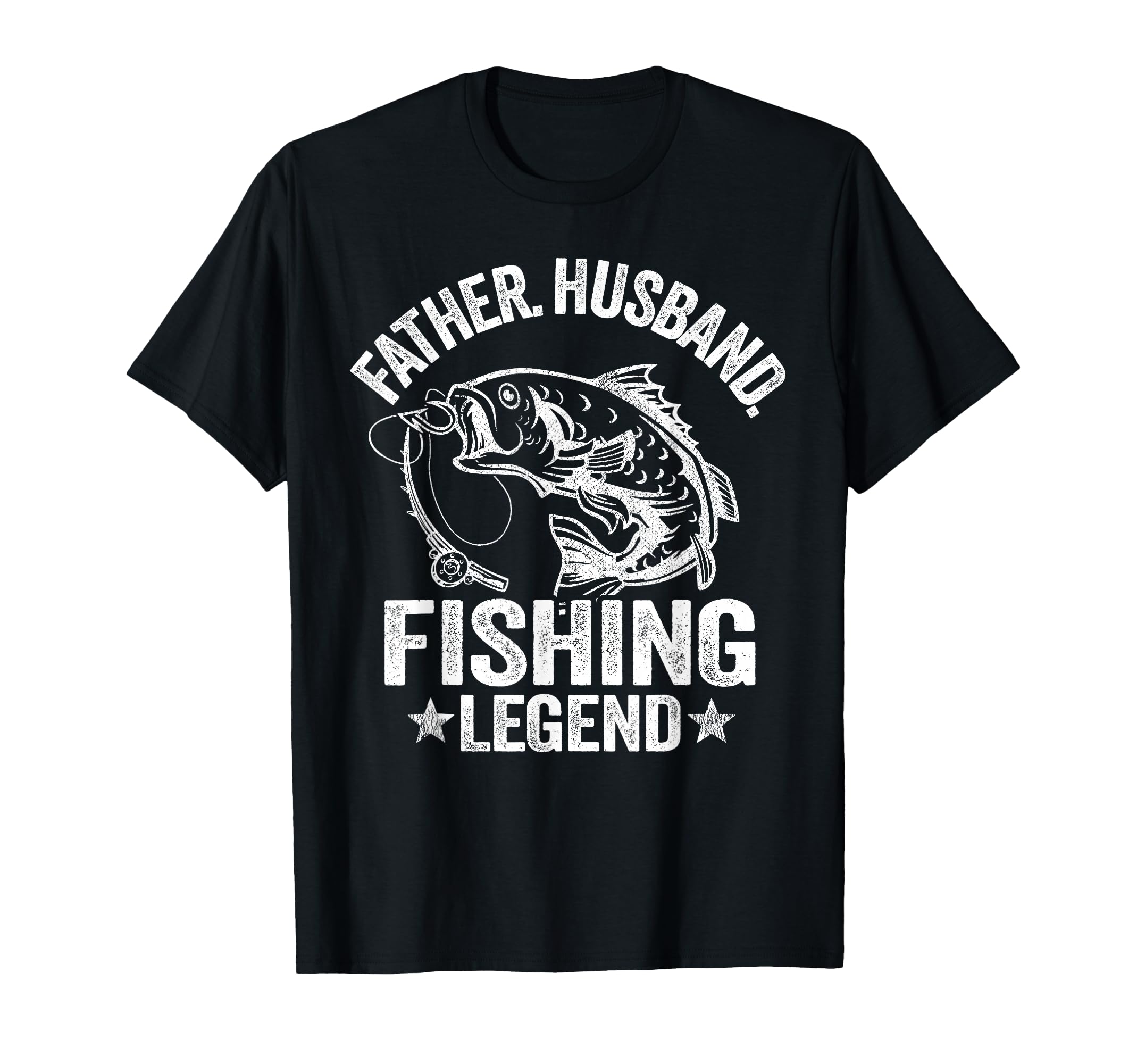 Father Husband Fishing Legend Bass T-Shirt - Graphic Print Men Women - T-Shirt, Sweatshirt, Hoodie