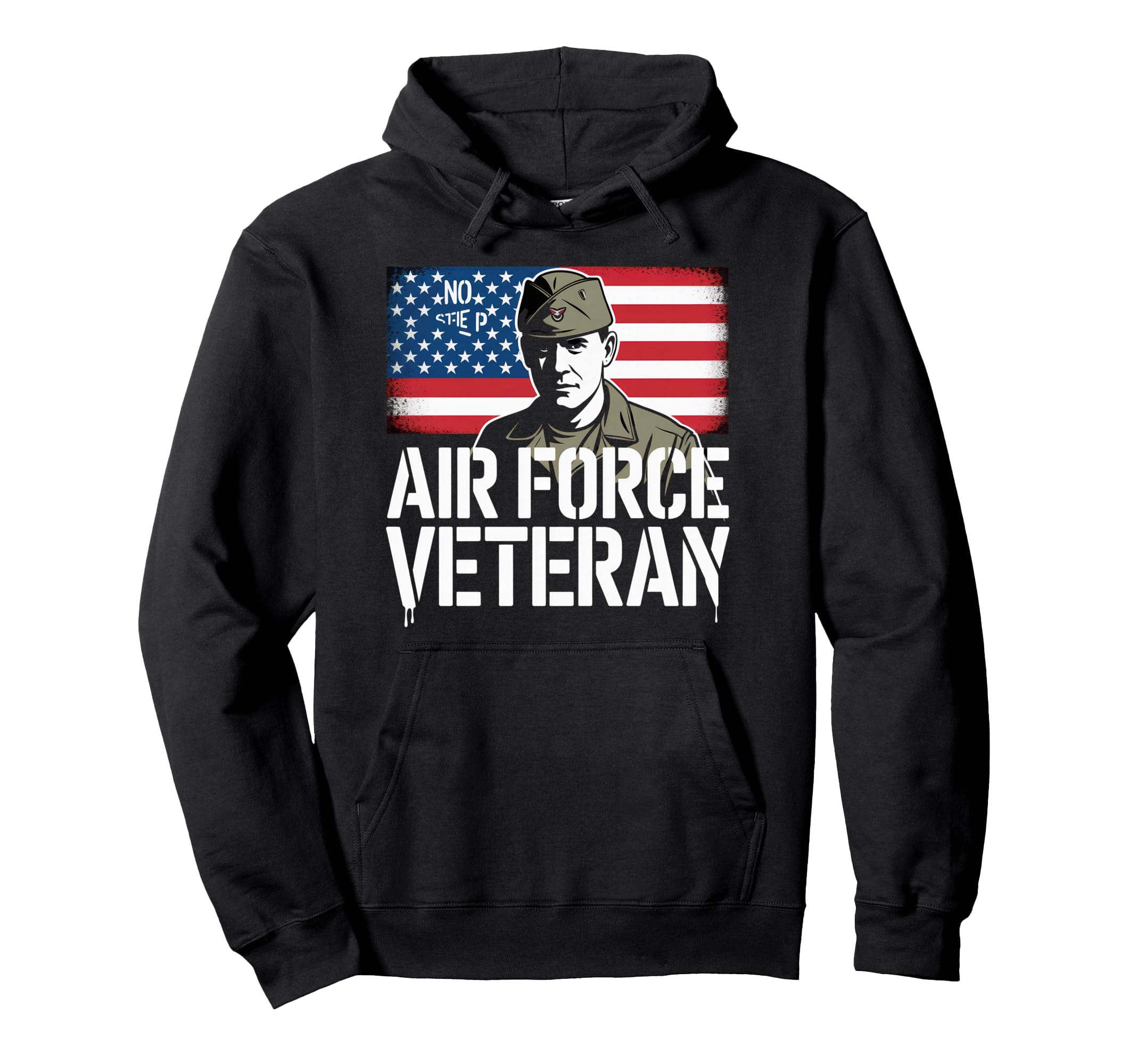 Air Force Veteran Us American Flag Dad Hoodie - Trendy Graphic Unisex - T-Shirt, Sweatshirt, Hoodie