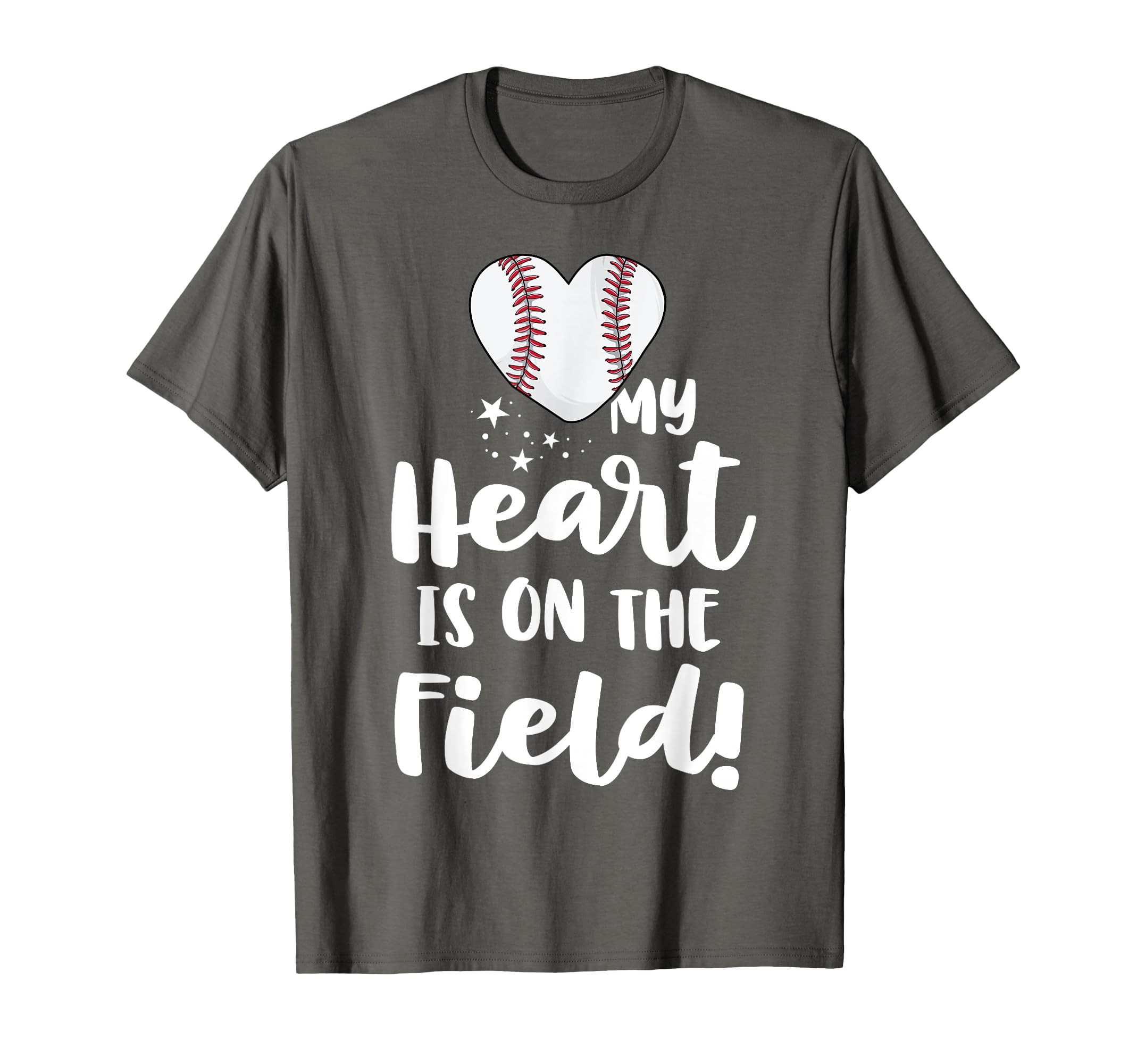 My Heart Is Field Baseball Mom Softball T-Shirt - Trendy Graphic Men Women - T-Shirt, Sweatshirt, Hoodie