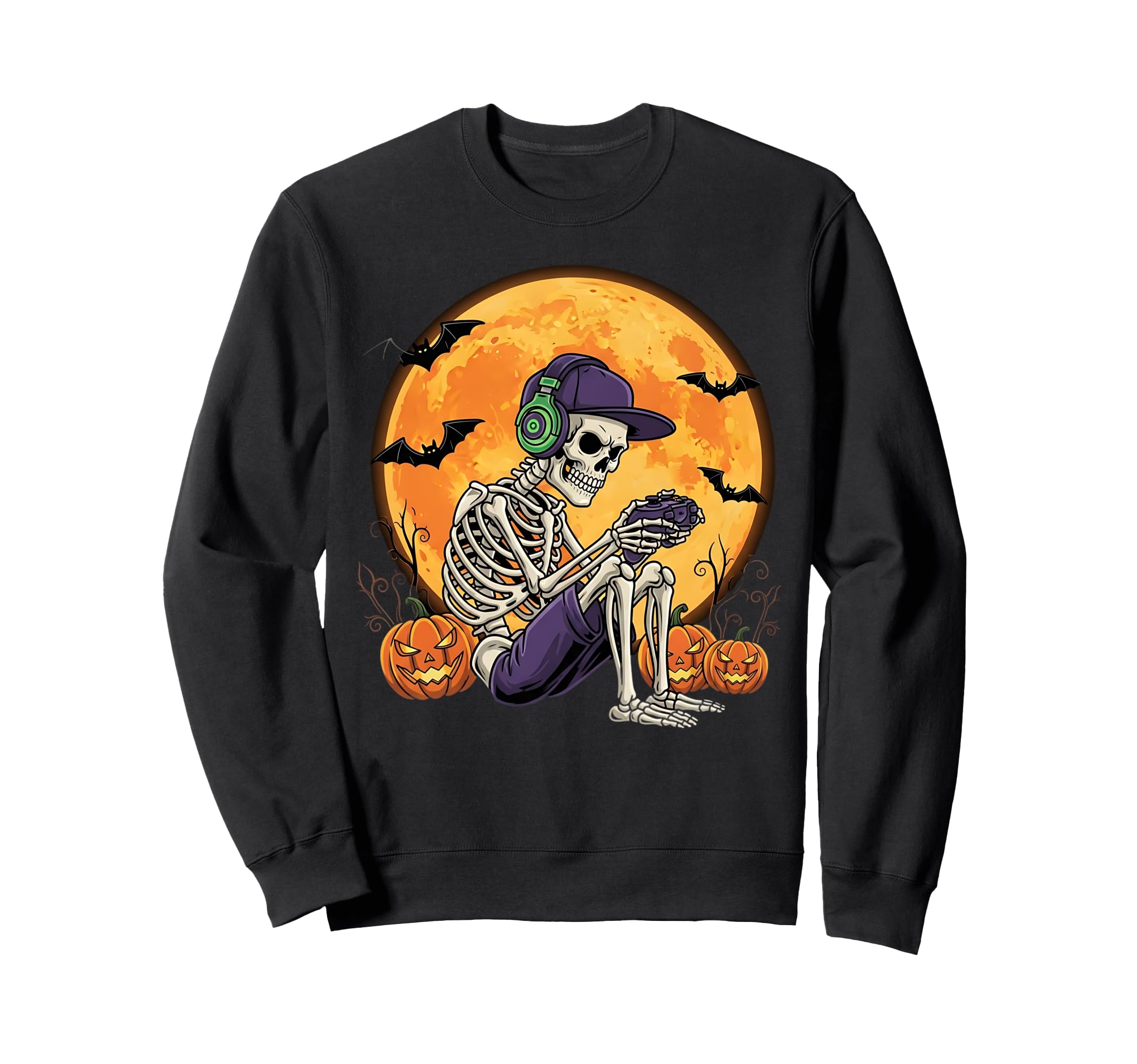 Gamers Gaming Skeleton Gamer Sweatshirt - Fun Novelty Design for Adults - T-Shirt, Sweatshirt, Hoodie